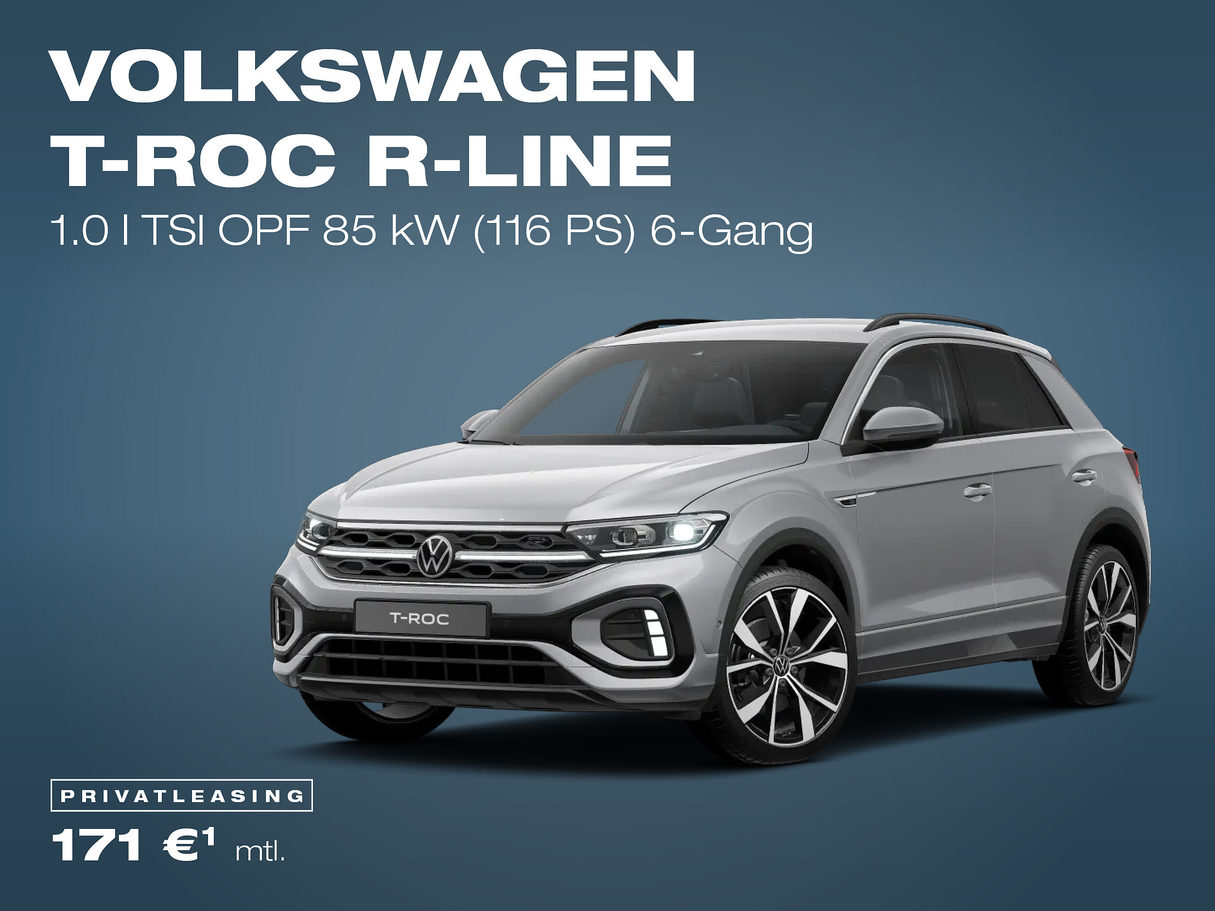 T-Roc R-Line - Leasingangebote für Privatkunden T-Roc R-Line, silber