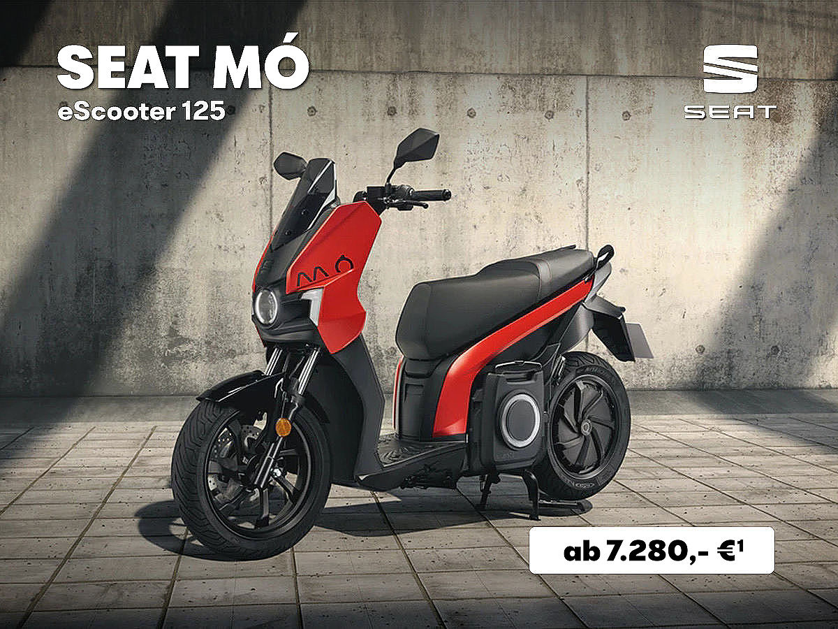 SEAT Mo eScooter, Seitenansicht, mit Barkaufangebot ab 7.280 €