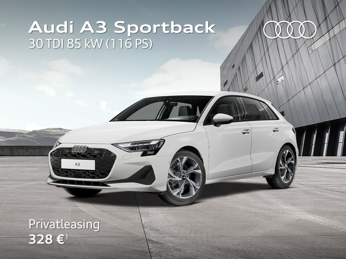 Audi A3 Sportback, weiß