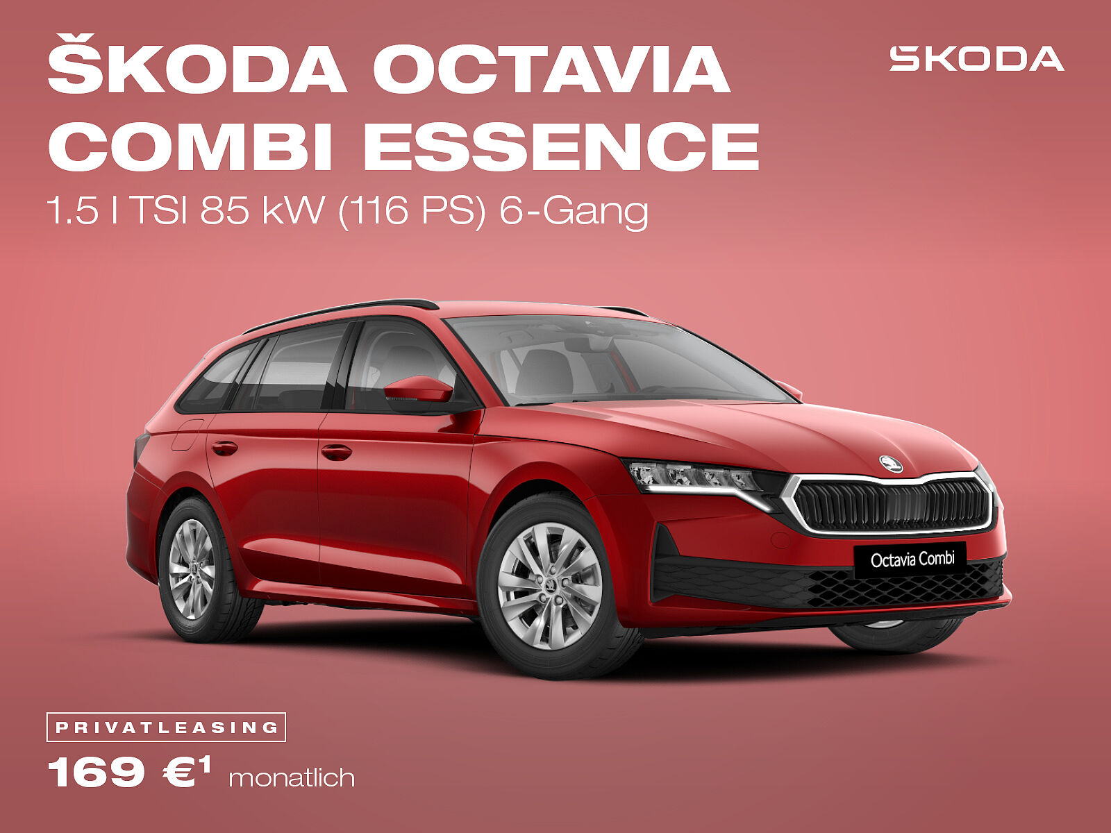 Škoda Octavia Combi Essence, rot