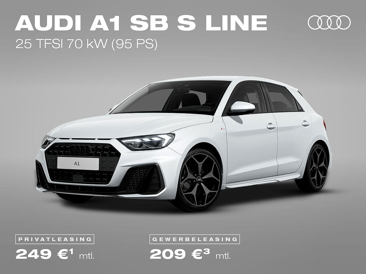 Audi A1 Sportback S line, weiß