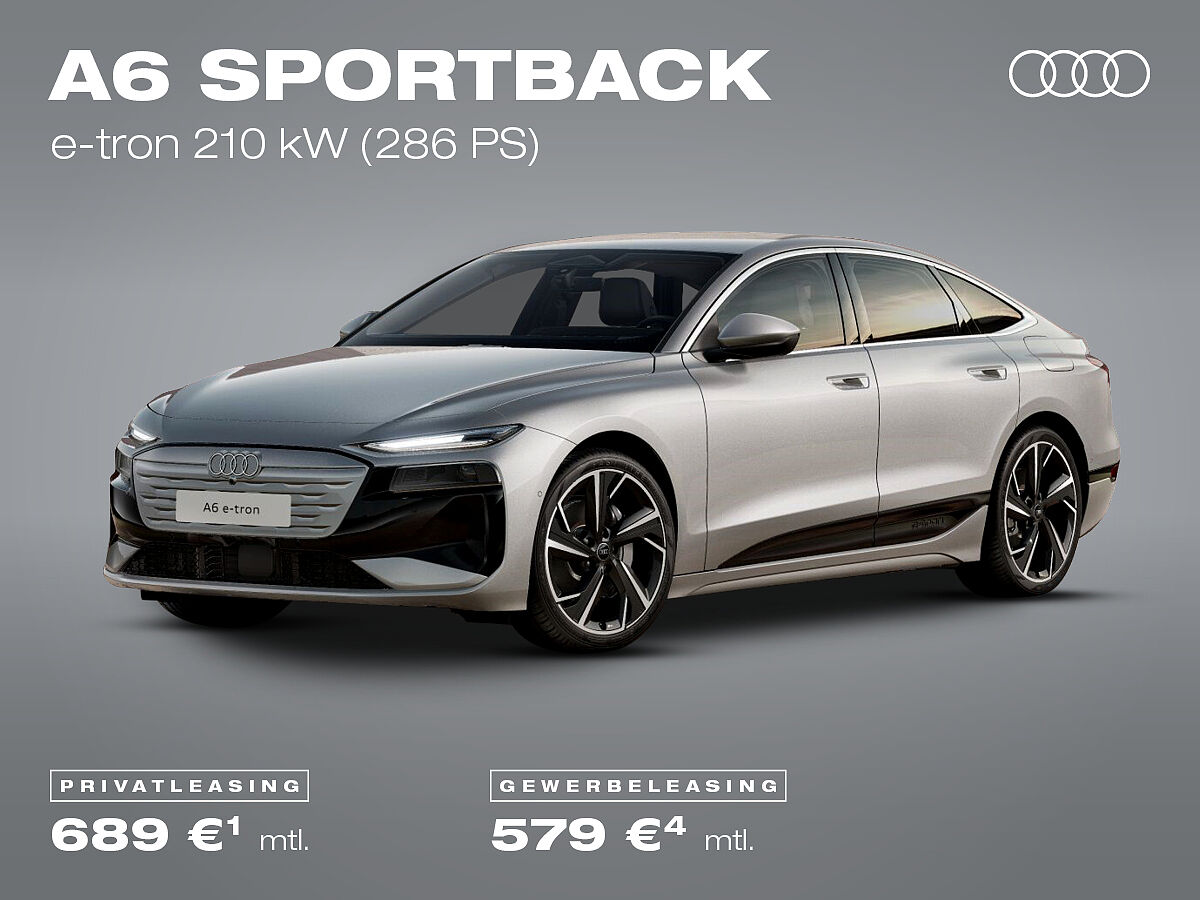 Audi A6 Sportback e-tron, weiß