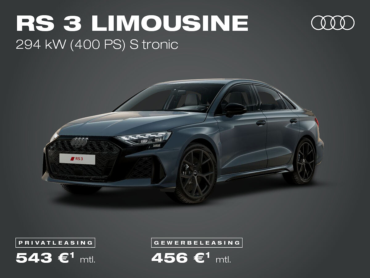 Audi RS 3 Limousine, blaugrau