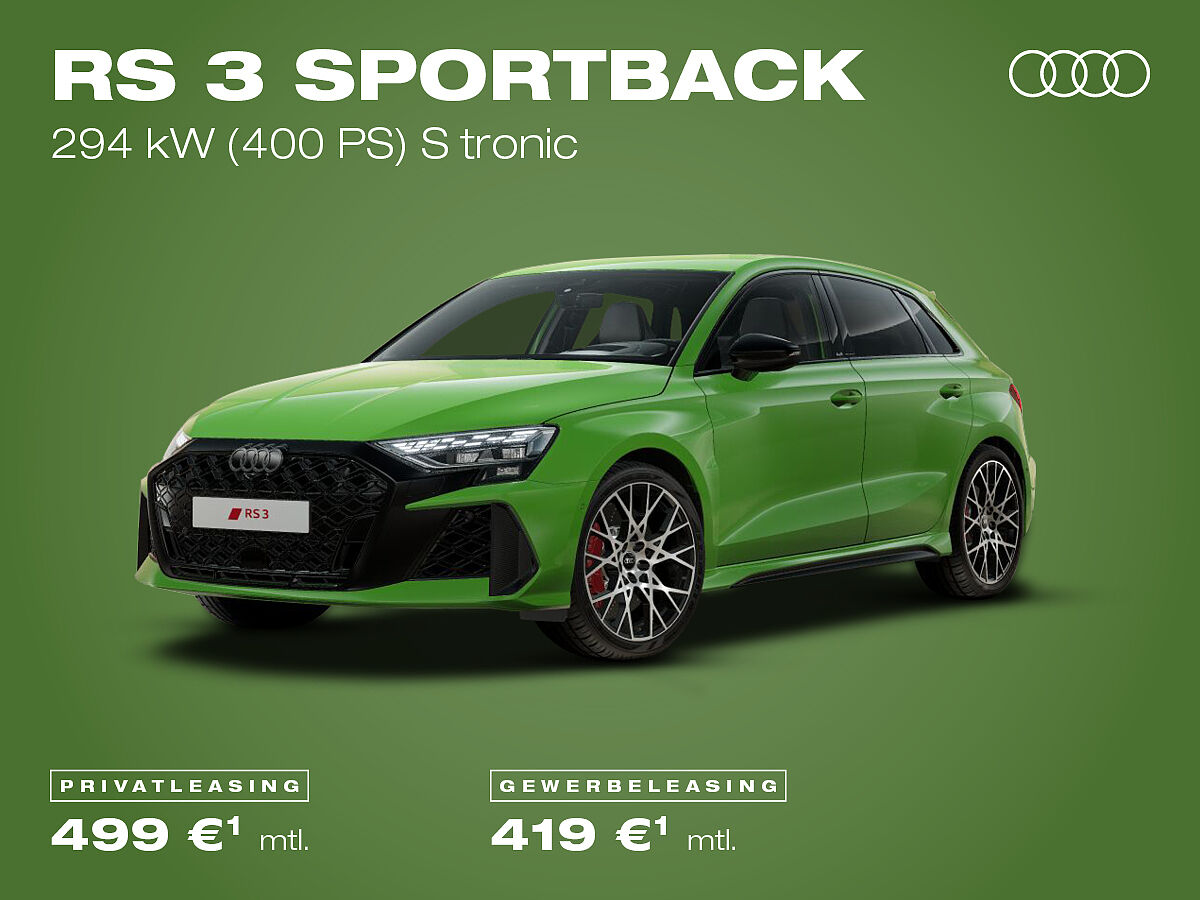 Audi RS 3 Sportback, grün