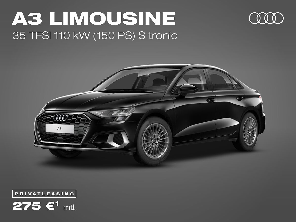 Audi A3 Limousine, schwarz