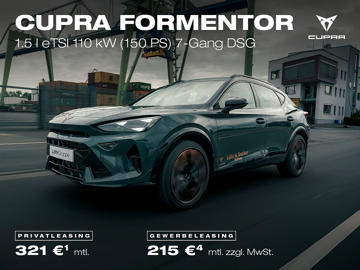 CUPRA Formentor, Leasingangebote für Privat- und Gewerbekunden CUPRA Formentor, blaugrau