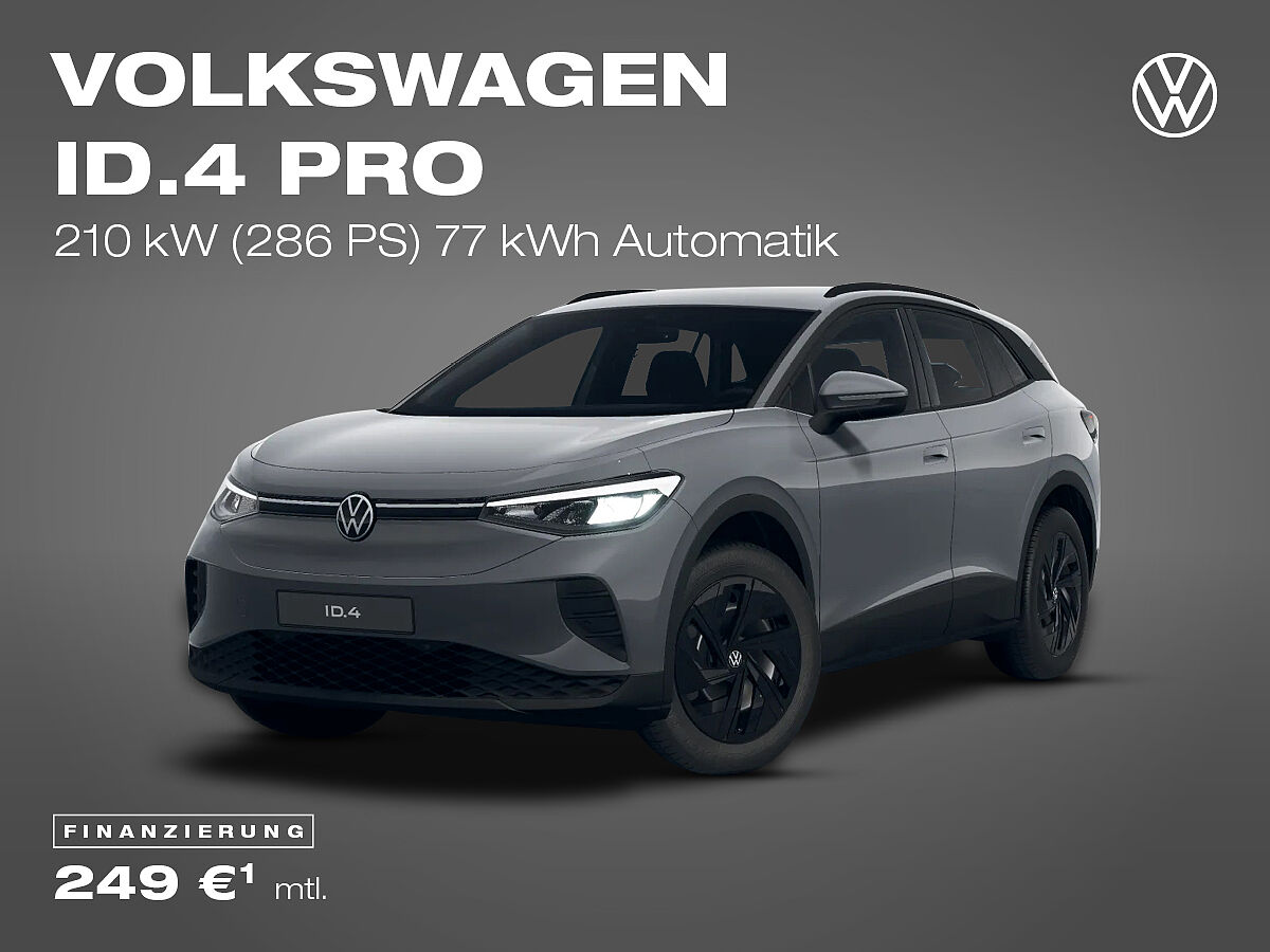 VW ID.4 Pro Gebrauchtwagen-Finanzierungsangebot 0,99 % Volkswagen ID.4 Pro, grau
