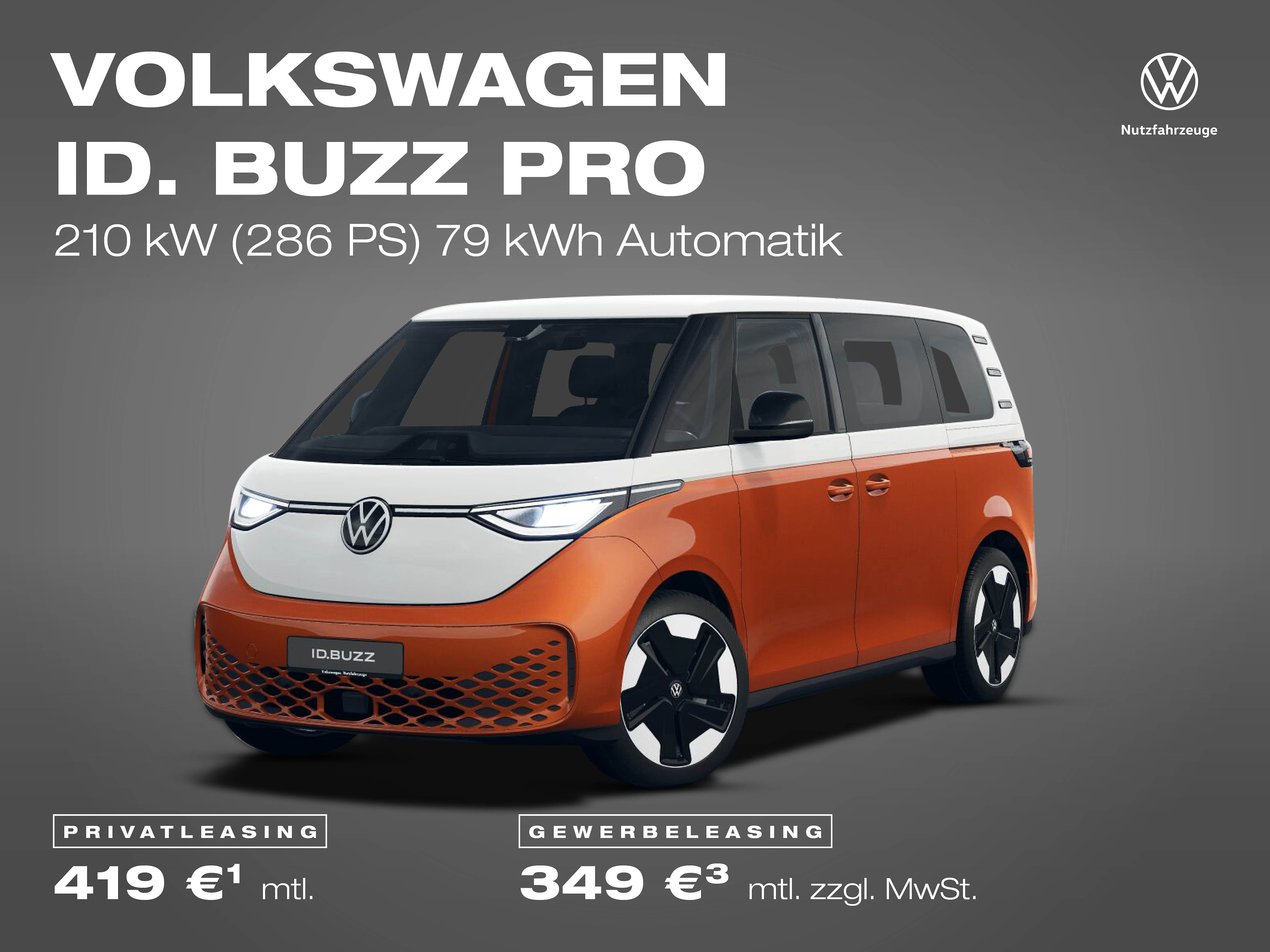 VW ID. Buzz Pro Leasingangebote für Privat- und Gewerbekunden Volkswagen ID. Buzz Pro