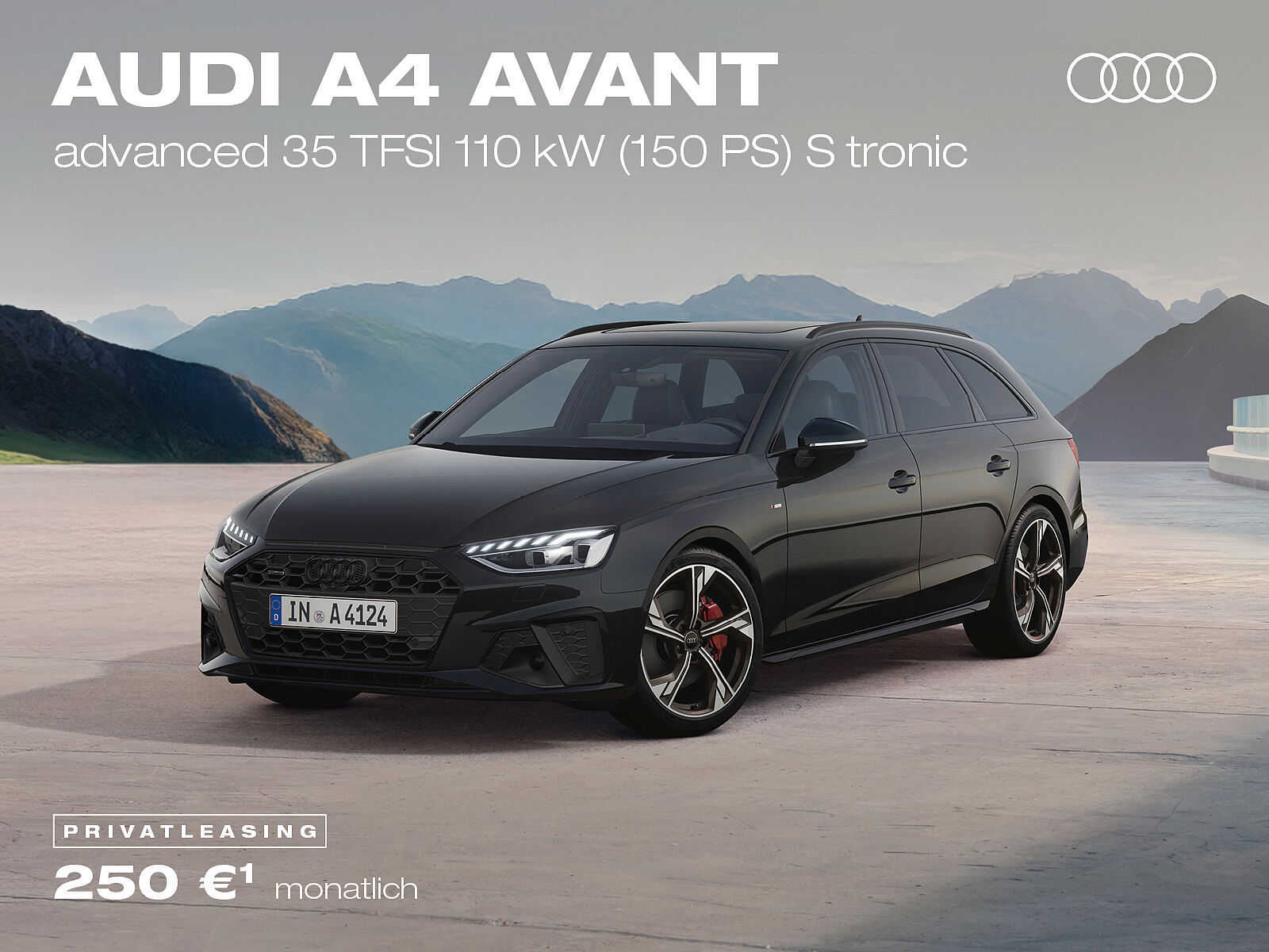 Audi A4 Avant – Gebrauchtwagen-Leasingangebot für Privatkunden Audi A4 Avant, schwarz
