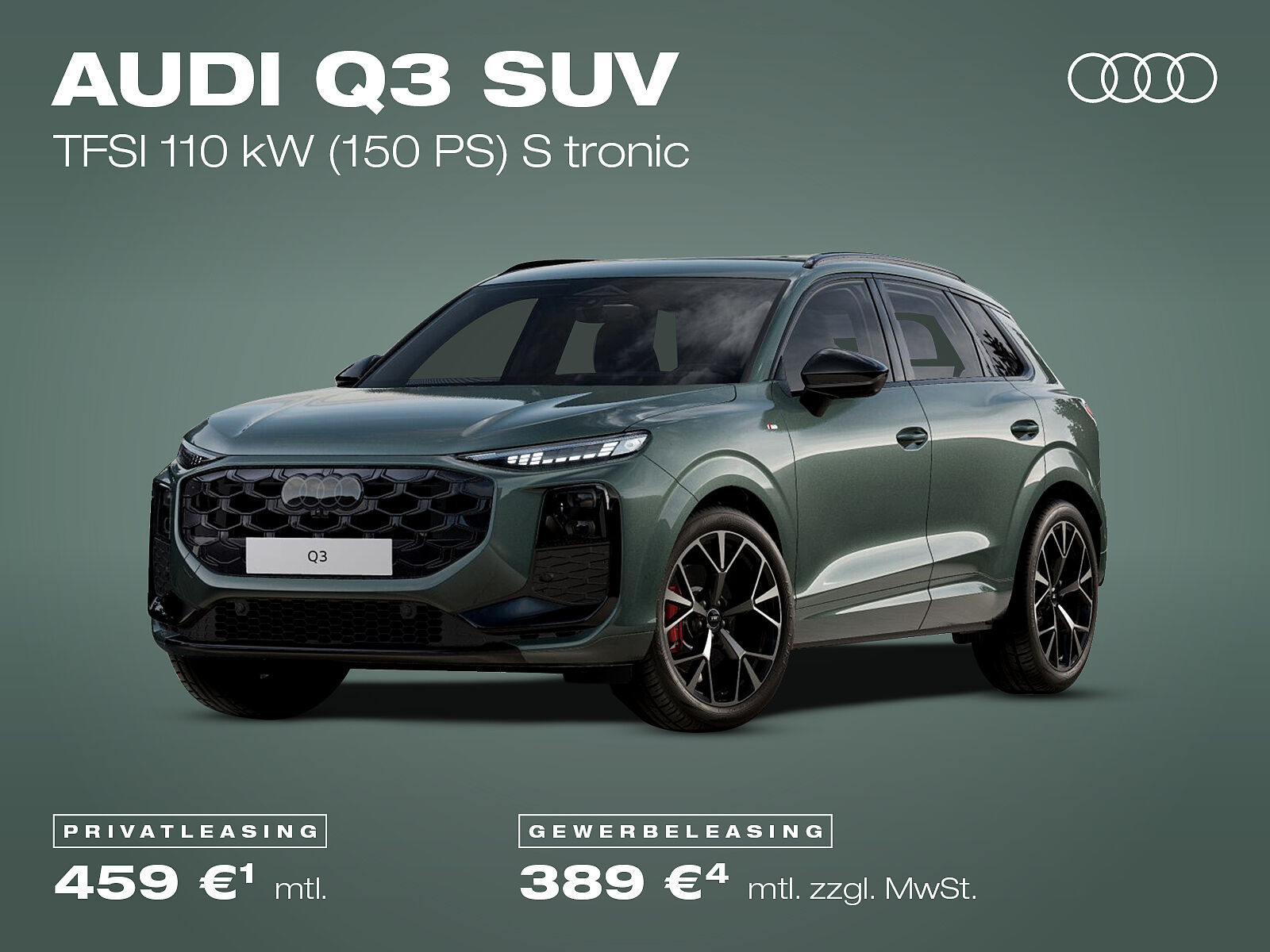 Audi Q3 SUV, Leasingangebote Privat- und Gewerbekunden Audi Q3 SUV