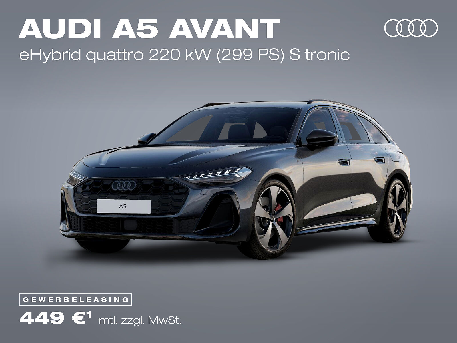 Audi A5 Avant eHybrid, schwarz
