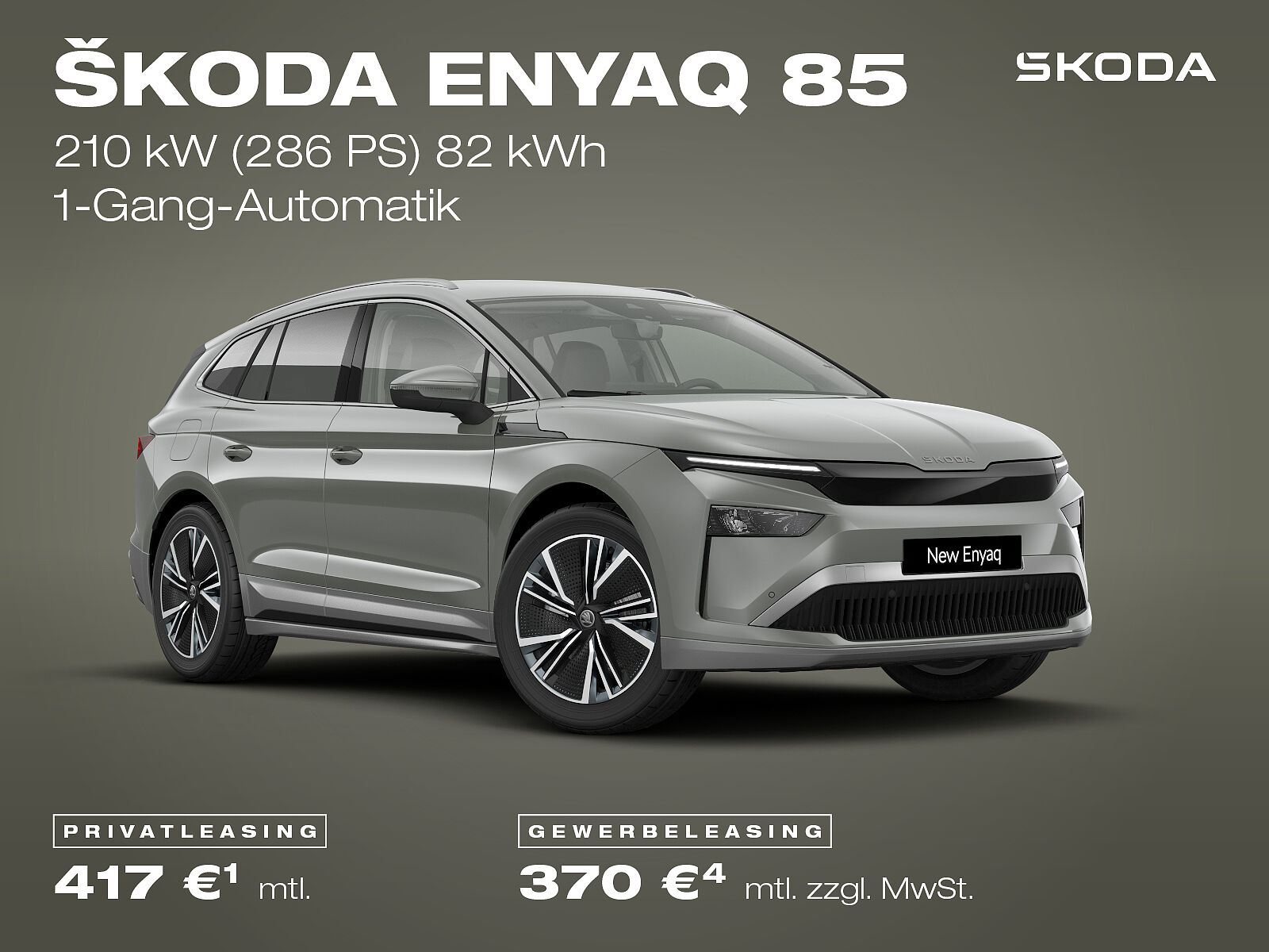 Škoda Enyaq 85 Leasingangebote Škoda Enyaq 85, grau