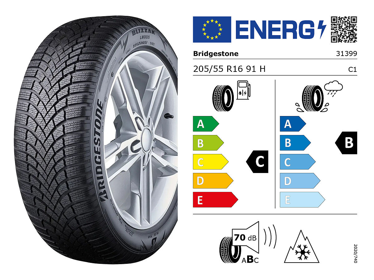 Bridgestone Blizzak 6 Winterreifen und rechtliche Angaben