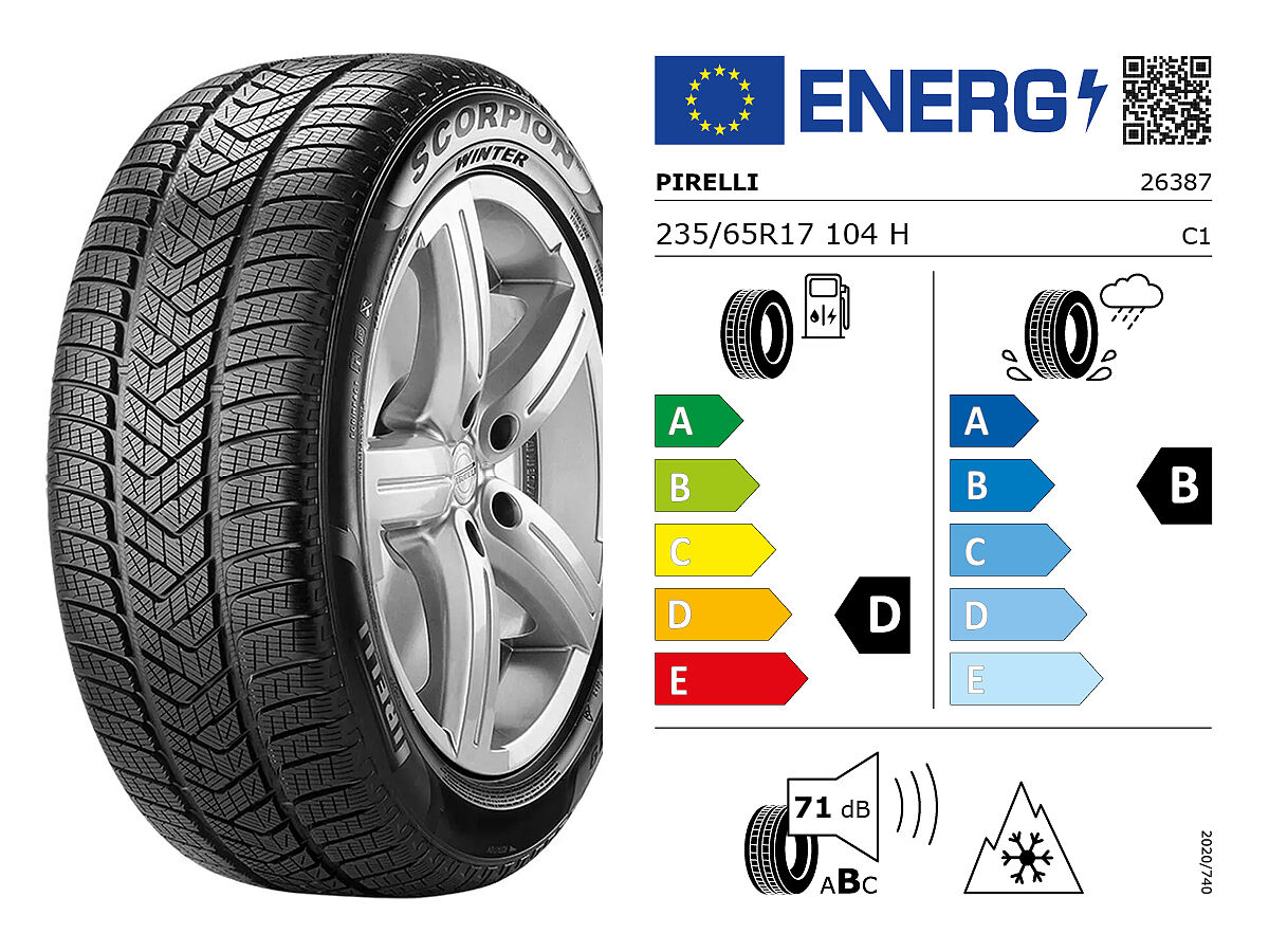 Pirelli Scorpion Winter Winterreifen und rechtliche Angaben