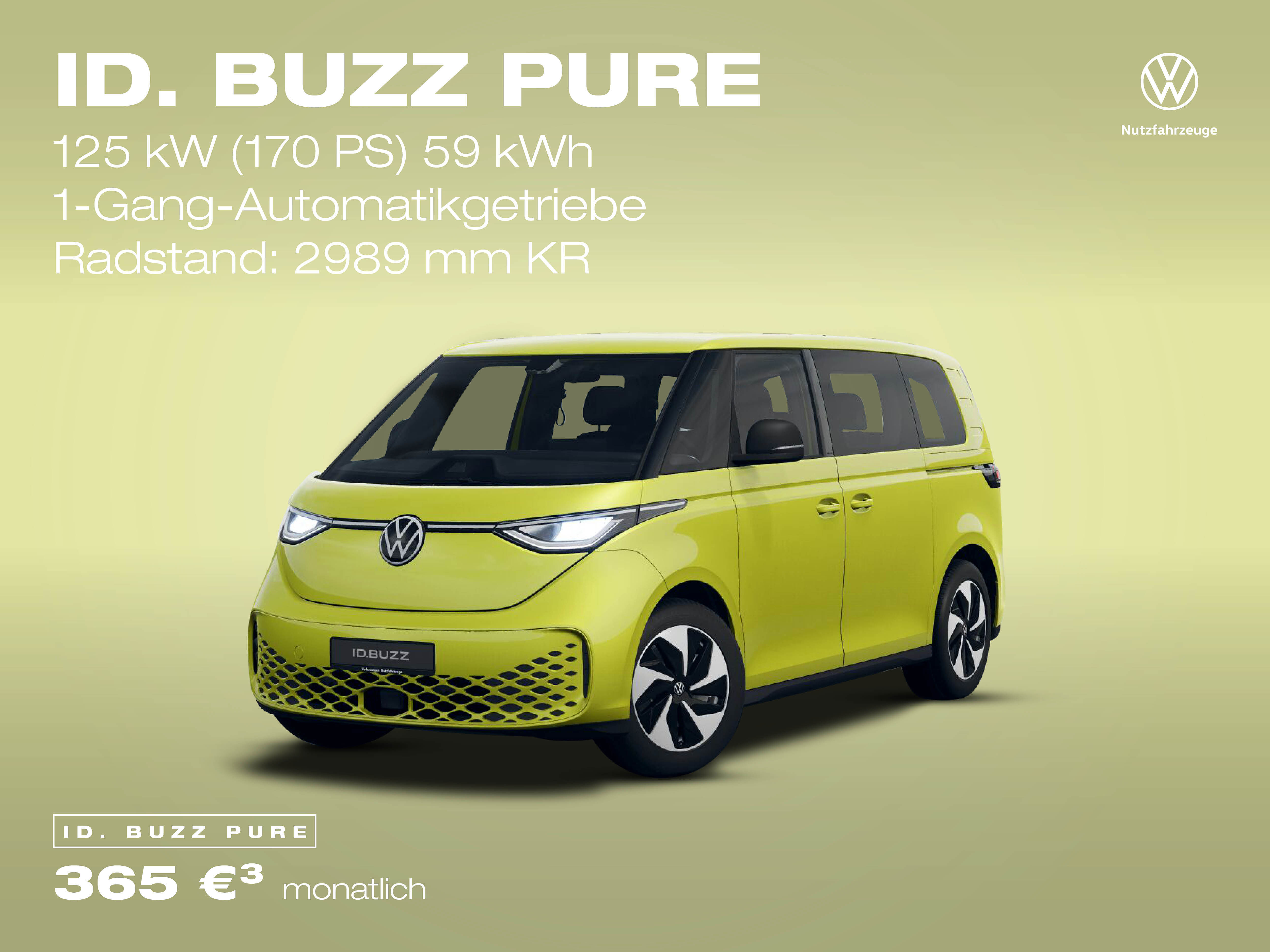 Volkswagen ID. Buzz Pure, gelb