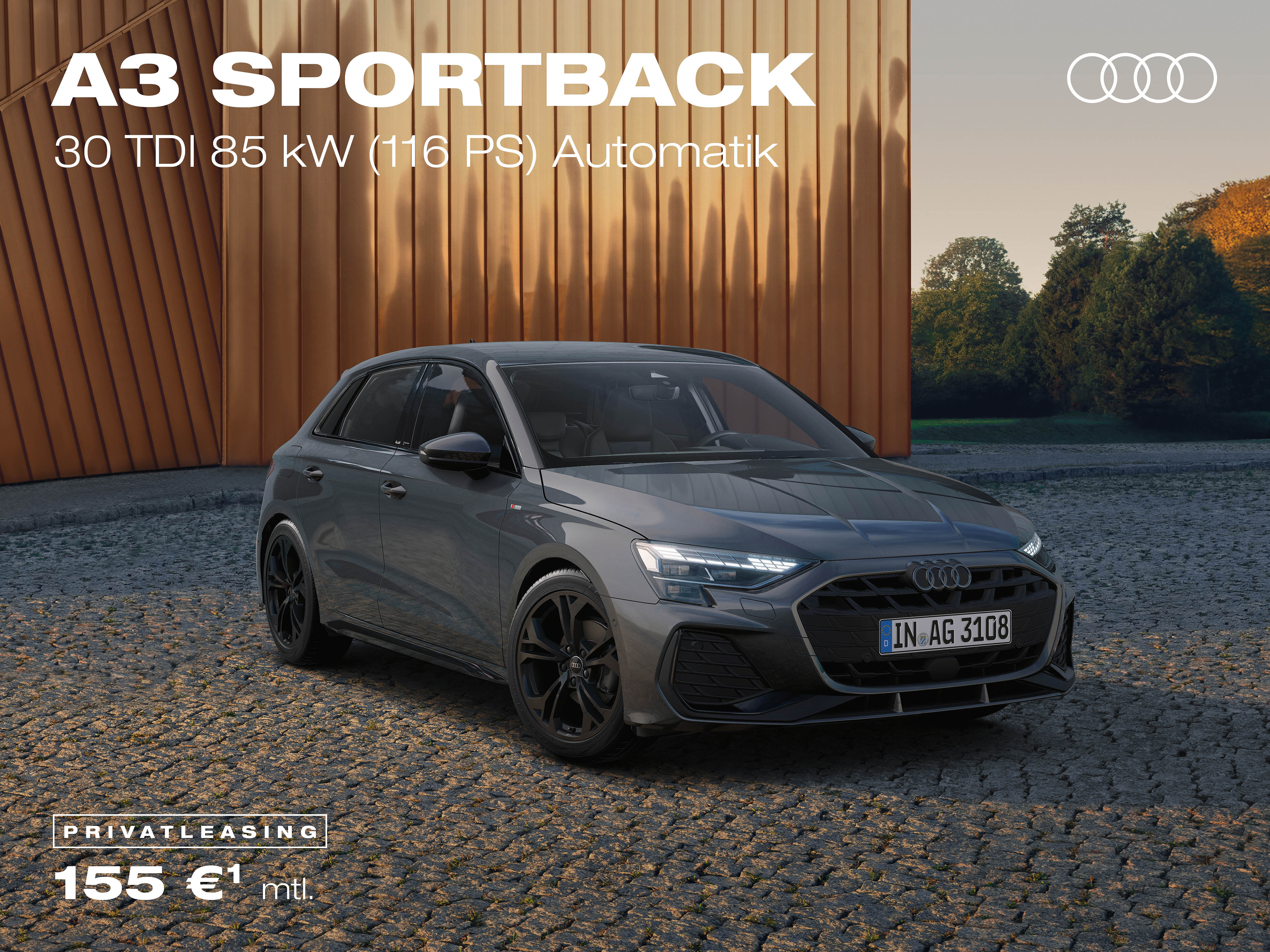Audi A3 Sportback, grau