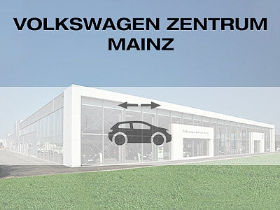 Stellenangebot Gebrauchtwagen-Disponent (m/w/d, Teilzeit) in Mainz Foto von Volkswagen Zentrum Mainz, Außenaufnahme Autohaus Front
