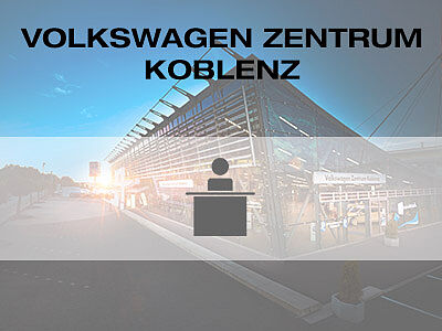 Stellenangebot Kaufmännischer Sachbearbeiter / Rechnungsleger (m/w/d, Vollzeit) in Koblenz Foto von Volkswagen Zentrum Koblenz, Außenaufnahme Autohaus Front